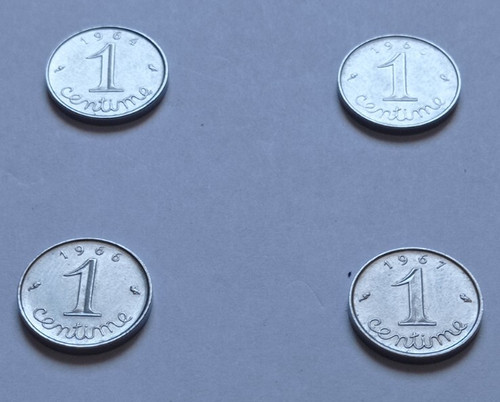 Pièces centime rf - pièces, 1