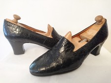 Trotteurs Croco "Noir"  avec Formes  - CARLO Italie -  40