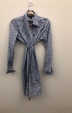 Brooks Brothers Blue Button Down Dress 6 Floral