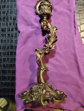 Ancien bougeoir chandelier en bronze 19eme rocaille beaux motifs style Louis XV