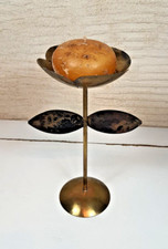 BOUGEOIR FLEUR LAITON DORE ET OXYDE 1960 1970 SIXTIES VINTAGE GWENAEL BOISECQ