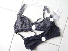 JOLIE LOT DE 2 SOUTIENS GORGE D ALLAITEMENT NOIR Taille 95 C MATERNITE NEUF