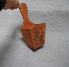 Boite murale Ancienne pour ustensiles brosses en bois sculptée fait main