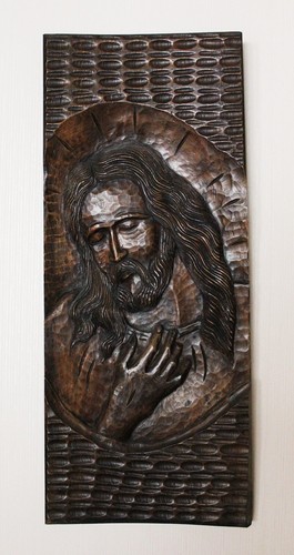 Christ sculpture mural - christ,