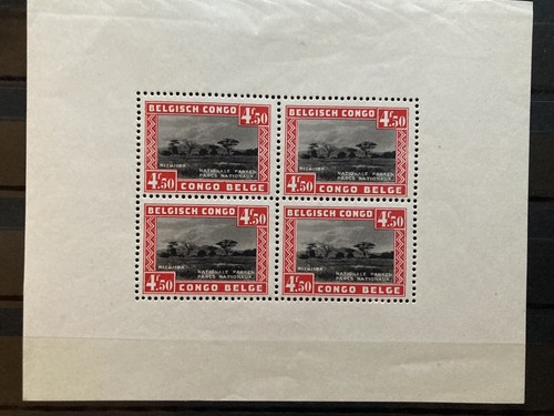 Bloc timbres belgisch - timbres, congo