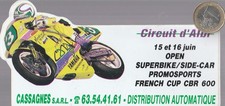 Moto. CASSAGNES. CIRCUIT d'ALBI. Superbike - Side car French cup 600 CBR