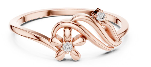 Bague pavée torsadée