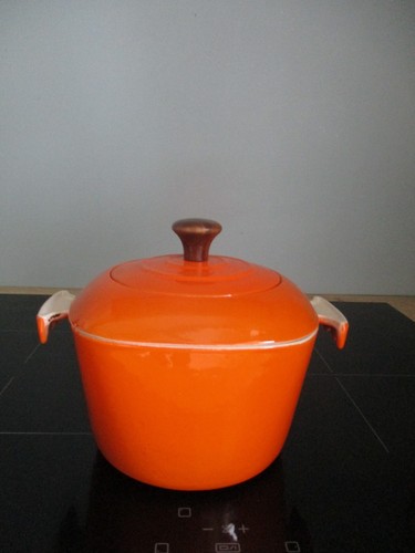 Caquelon fondue orange - caquelon, à
