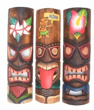 3 Masques Tiki 50Cm 3 Masques Tiki Hawaii Aloha Maui Style Masque