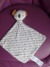 OBAIBI OKAIDI DOUDOU KOALA BLANC POINTILLE BLEU MARINE OREILLES MARRON 