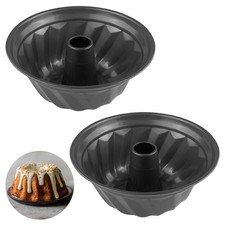 2 pièce Moule a Kouglof 24 cm, Moule à Kougelhopf en Acier au Carbone Moule à...