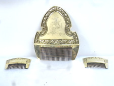 🇫🇷 ANCIEN PARURE ENSEMBLE TROIS PEIGNES CHEVEUX CHIGNON BARETTES TIARE DIADEME