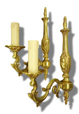 PAIRE D'APPLIQUES STYLE LOUIS XV - BRONZE LUMALUX PARIS - 30,6 cm