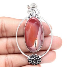 Collier cheval sauvage jaspe pierre précieuse fait main bijoux anciens 3"