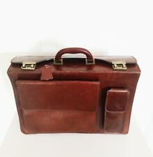 Vintage Cartable en Cuir THE TREND Italy Mallette Serviette Porte-Documents NEUF