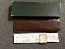 regle de calcul  PIRELLI MARCANTONI MILANO rare antique slide rule + ETUI CUIR