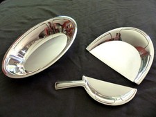 CHRISTOFLE Rare SET Antique Bread crumb scoop & Fruits dish ART DECO 1930 