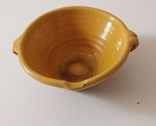 Ancienne jatte, grésal (ou grésale) en terre cuite vernissée  . diam:20cm