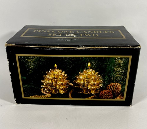 Pinecone holiday candles set - candles,
