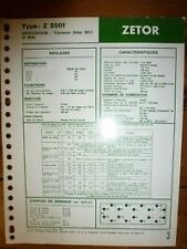 Z8001 - Fiche Technique Zetor