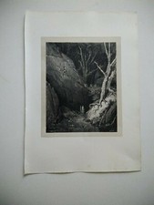 Gravure ancienne Gustave Doré "  Divine comédie "  Dante Gravure originale  19°