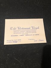 carte de visite,café restaurant royal,viseu-portugal