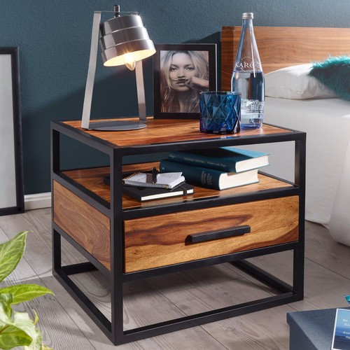 Finebuy table chevet - finebuy, bois