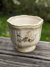 ancien cache pot faïence de