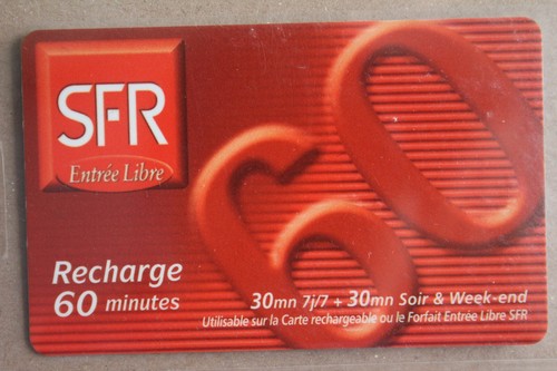 Telecarte sfr recharge 60 - sfr,