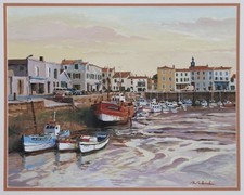 Grande gouache Port de la
