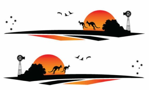 Kangaroo vehicle stripes - kangaroo,