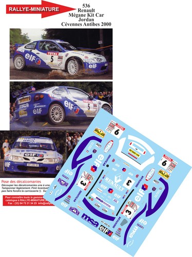 Decals ref 0536 renault - decals, 1/18