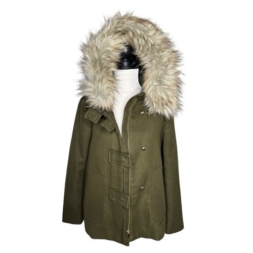 Zara olive green - zara, fur