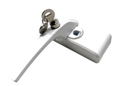 Poignée de fenêtre Abus avec verrouillage FO400A blanc B-WARE