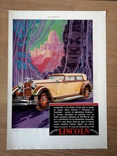 Publicité originale 1931 FORD Lincoln automobile - Robert Falcucci - Angkor 2922