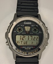 Casio Digi Graph  828 DGW 300 Water Resist Japan DC Vintage Watch 