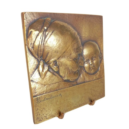 Rare medaille plaque bronze - rare, en