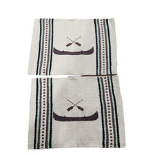 Lodge cabin Placemats Canoe