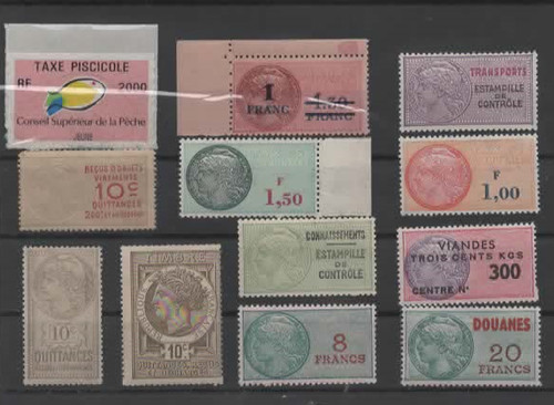France fiscaux timbres - fiscaux, 12