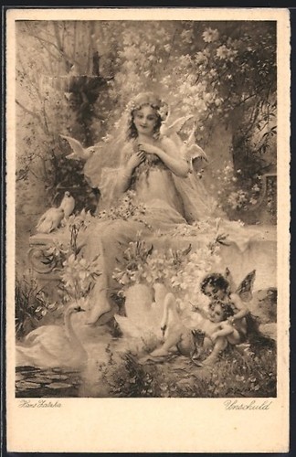Carte postale artiste - carte, d'artiste