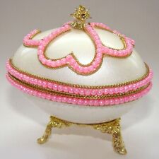 Écrin à bijoux Original - Coeurs - Boite à Bijoux Oeuf Faberge style en coquille