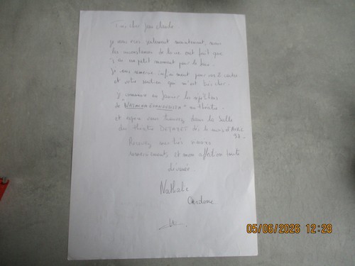 Nathalie cardone lettre - nathalie,