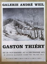 Gaston Thièry 1971 Affiche exposition  Galerie André Weil Paris