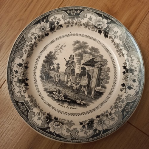 Assiette faience montereau - assiette,