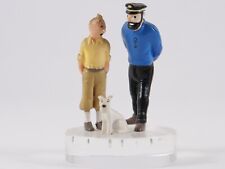 Plastoy  TINTIN Capitaine Haddock et MILOU 8 cm sur socle plexi