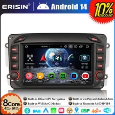 64GO Android 14 GPS Autoradio for Mercedes A/C/G/CLK Classe W209 W203 Viano Vito