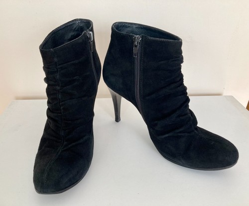 Bottines daim noir hauts - noir,