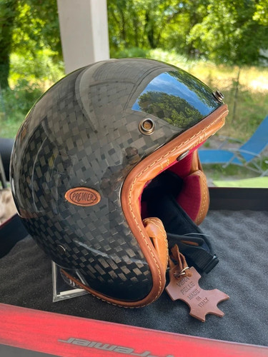 Casque jet premier - casque, carbone