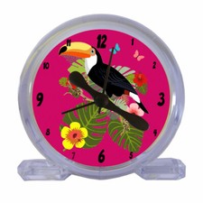 Réveil rose toucan en