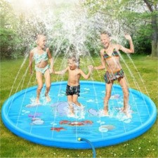 Tapis Pataugeoire Gonflable Enfant avec Jets d'Eau Été Piscine Plage Extérieur